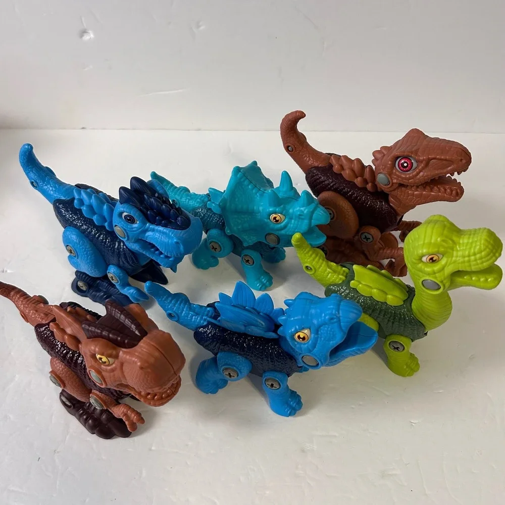 Take Apart Dinosaur Toys for Kids STEM Learning Building Set of 6 T-Rex Multi
